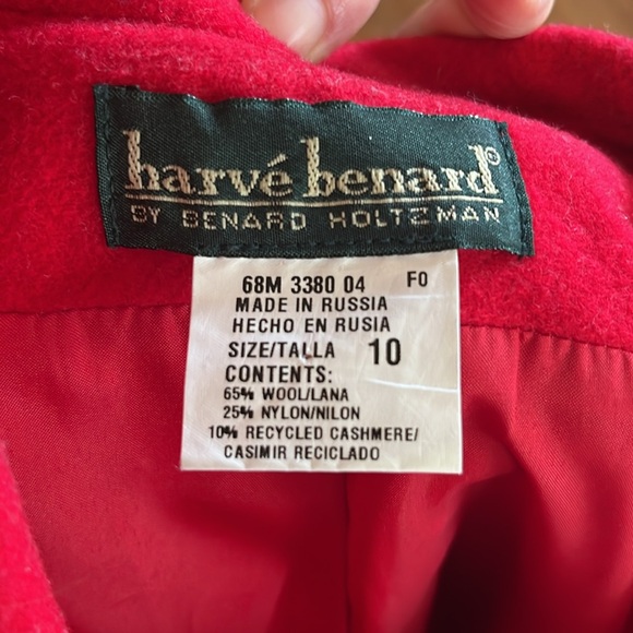 EUC Harve Benard wool red snap jacket - Picture 11 of 15